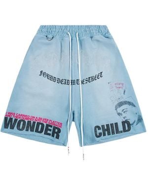 PALY Bobby Driscoll Graphic-Print Shorts - Blue