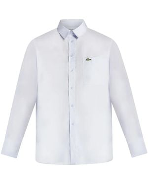 Lacoste Logo-Appliqué Cotton Shirt - White