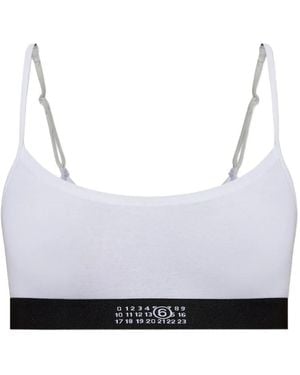 MM6 by Maison Margiela Sujetador Elástico Con Logo - Blanco