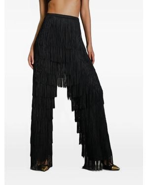 Eldorado Fringe-Trimmed Pants - Black