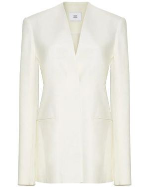 Adam Lippes Lazarus Collarless Jacket - White