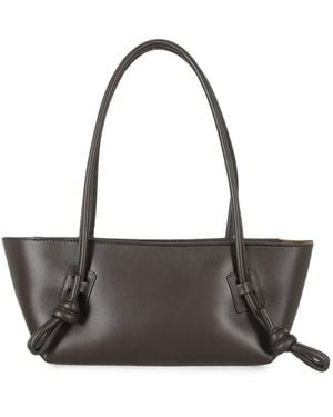 Hereu Knotted-Handle Leather Shoulder Bag - White