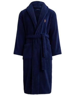 Polo Ralph Lauren Logo-Embroidered Robe - Blue