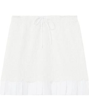 Claudie Pierlot Short Lace Skirt - White