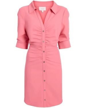 Cinq À Sept Elina Ruched Shirtdress - Pink