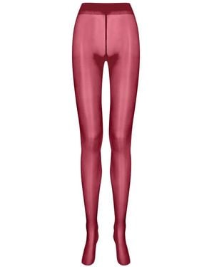 Maison Close Obsession Sheer Finish Tights - Red
