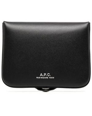 A.P.C. Cartera con cierre de presión - Negro