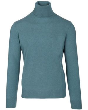 Al Duca d'Aosta Ribbed-Trim Cashmere Jumper - Blue