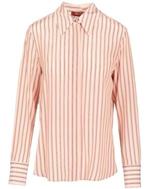 Max Mara Striped Silk Shirt - Pink