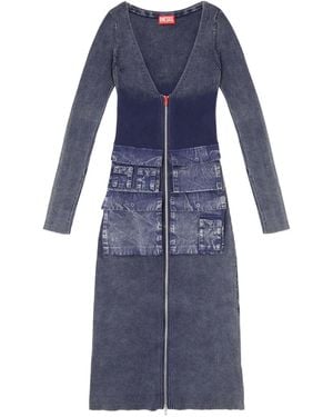 DIESEL Midi M-Melti-Ls Day Dress - Blue