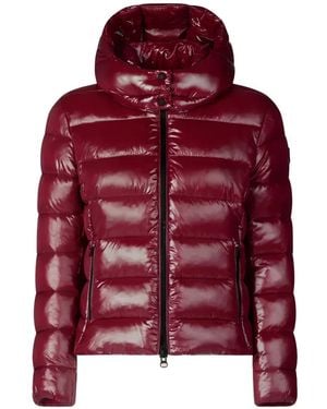 Save The Duck Cosmary Hooded Quilted Jacket - Red