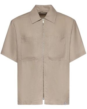 Woc Zip-Up Chest-Pocket Shirt - Natural