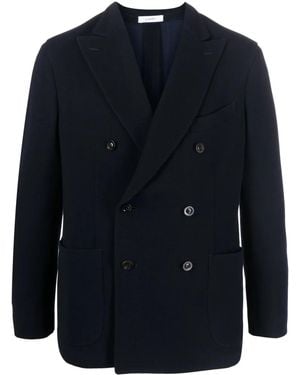 Boglioli Wool Blend Double-Breasted Jacket - Blue