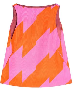 Dries Van Noten Zigzag Mini Dress - Pink