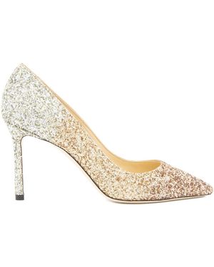 【15分のみ】 ROMY 85 / 37.5 ダスティグリッター Platinum Ice Dusty Glitter Pointy Toe Pumps | Romy 85