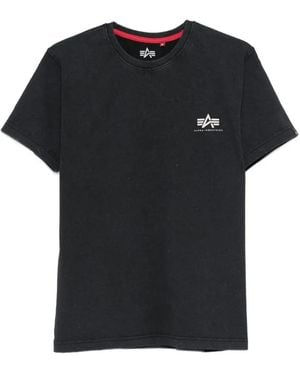 Alpha Industries Logo-Print T-Shirt - Black