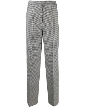 Iceberg Houndstooth-Pattern Tailored Trousers - Grey