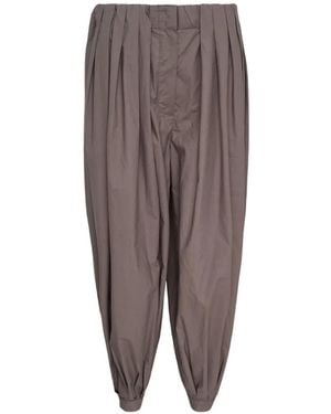 OPEN YY Gathered Pleated Trousers - Grey