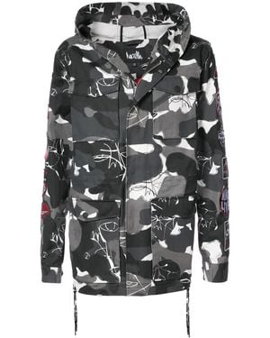 Haculla Abrigo Kustom Con Estampado Militar - Negro