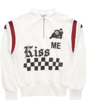 VAQUERA Kiss Me Quarter-Zip Jumper - White