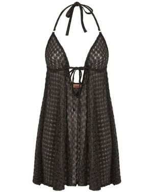 Missoni Spiderwebmotif Beach Dress - Black