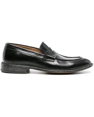 Moma Leather Penny Loafers - Black