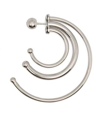 Panconesi Pierced Solar Triple-Hoop Earrings - White