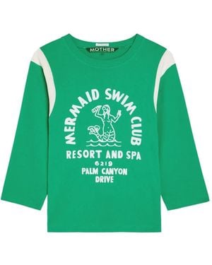 Mother Graphic-Print Long-Sleeve T-Shirt - Green