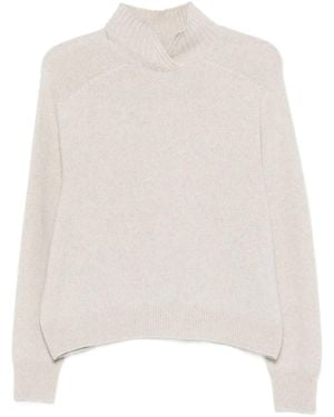 Malo High-Neck Sweater - White