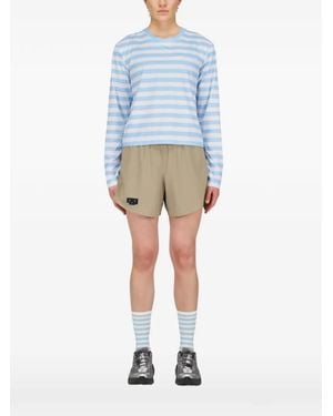 UNNA Striped-Pattern Long-Sleeve T-Shirt - Blue