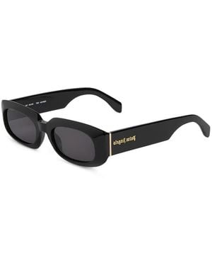 Palm Angels Gafas De Sol Con Montura Oval Y Detalle De Logo - Negro