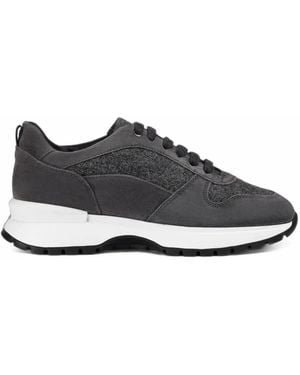 Doucal's Suede Panelled Trainers - White