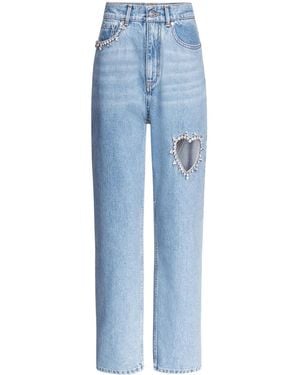 Area Jeans Mit Kristallverzierung - Blau