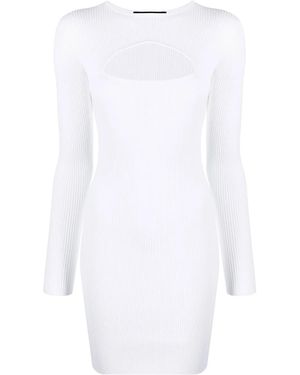 DSquared² ディースクエアード カットアウト リブニット ミニドレス - ホワイト