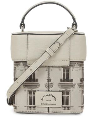 KARL LAGERFELD Karl Essentials Maison Tote Bag - White