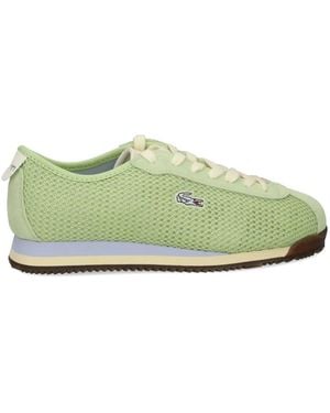 Lacoste Club-Low Mesh Logo Trainers - Green