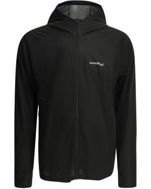 Montbell Kapuzenjacke Mit Logo-Print - Schwarz