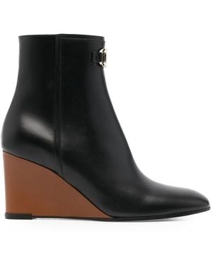 Ferragamo ウェッジ アンクルブーツ - ブラック