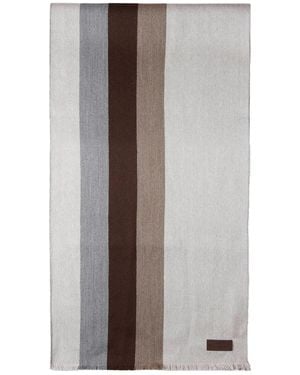 Paul & Shark Striped Scarf - Brown