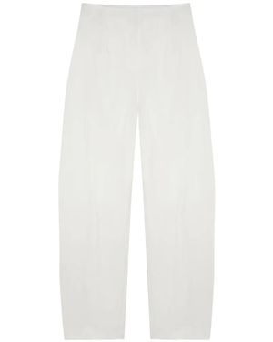 Cortana Costa Wide-Leg Linen Trousers - White