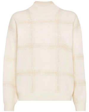 Brunello Cucinelli Long-Sleeve Sweater - White