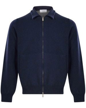 Lardini Zip-Up Knitted Jacket - Blue