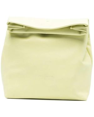 Cortana Leather Clutch Bag - Yellow