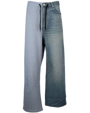 Balenciaga Pantaloni A Gamba Ampia - Blu