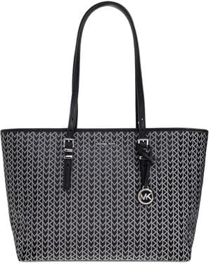 MICHAEL Michael Kors Borsa Tote Quinn Grande Con Motivo Geometrico - Nero