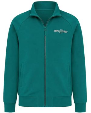 Guess Logo-Embroidered Zip-Up Jacket - Green