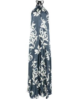 Forte Forte Maxikleid Mit Blumen-Print - Blau