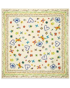 ALÉMAIS Sidi Printed Silk Scarf - Metallic