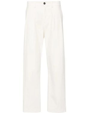 Sease Mid-Rise Wide-Leg Pants - White