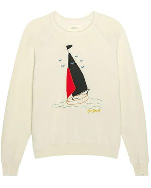 The Great University Sailing-Boat Appliqué Hoodie - White